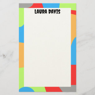 Colorful Abstract Stationery Paper