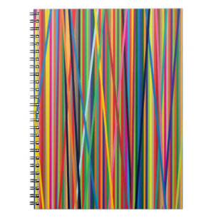 Colorful abstract stripes design adult cloth face notebook
