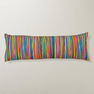 Colorful abstract stripes design body pillow