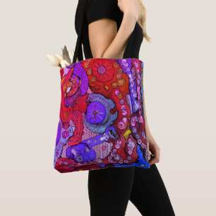 Colorful Abstract Stylish and Trendy Tote Bag