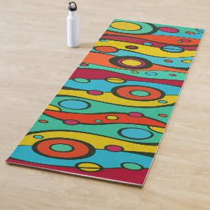 Colorful Abstract Surreal Art Illustration Pattern Yoga Mat