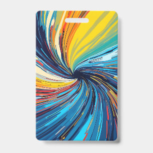Colorful Abstract Swirl Badge