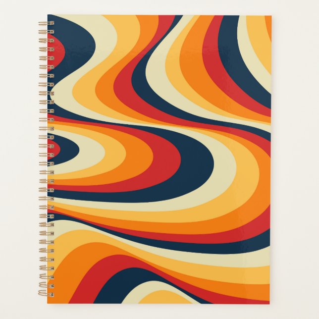 Colorful abstract swirl design  planner (Front)