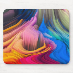 Colorful abstract swirl mouse pad