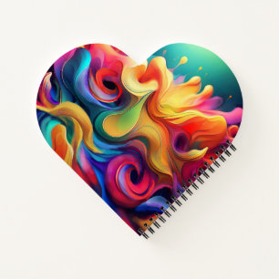 Colorful Abstract Swirls Notebook