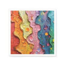 Colorful Abstract Texture Napkin