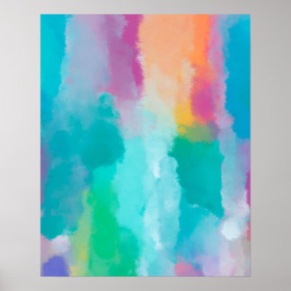 Colorful Abstract Watercolour Painting Poster