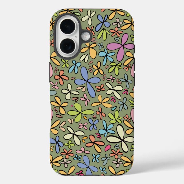 Colorful Abstract Wildflower Garden Case-Mate iPhone Case (Back)