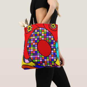 Colorful abstracted tote bag