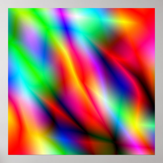 Colorful Abstraction square Poster (Front)
