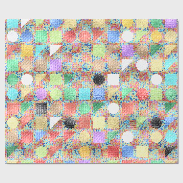 Colorful Acrylic Painting  Wrapping Paper (Flat)