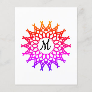 COLORFUL ADD YOUR INITIAL LETTER NAME MANDALA DESI FLYER