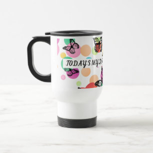 Colorful Aesthetic Butterflies Whimsical Boho Bu Travel Mug