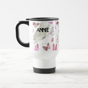 Colorful Aesthetic Butterflies   Whimsical Boho Bu Travel Mug