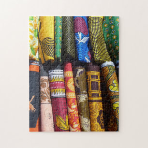 Colorful African Fabric Jigsaw Puzzle