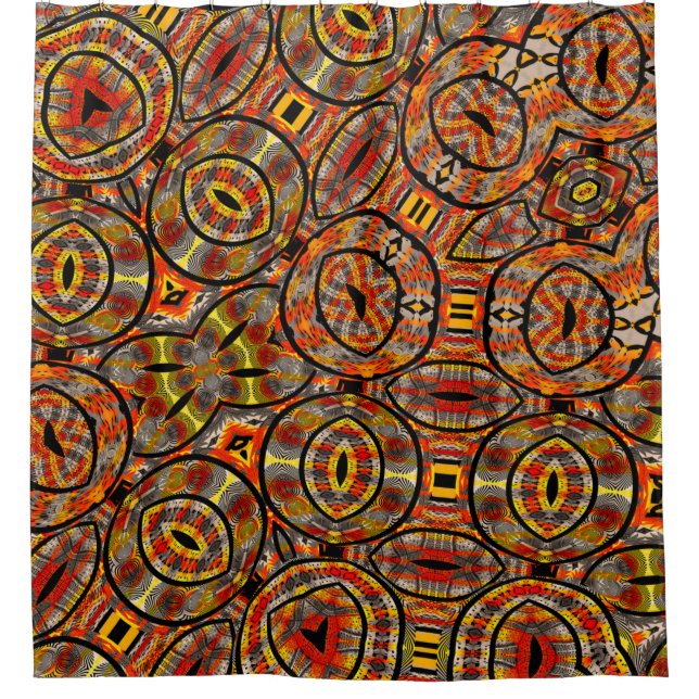 Colorful African fabric - Seamless pattern, illust (Front)