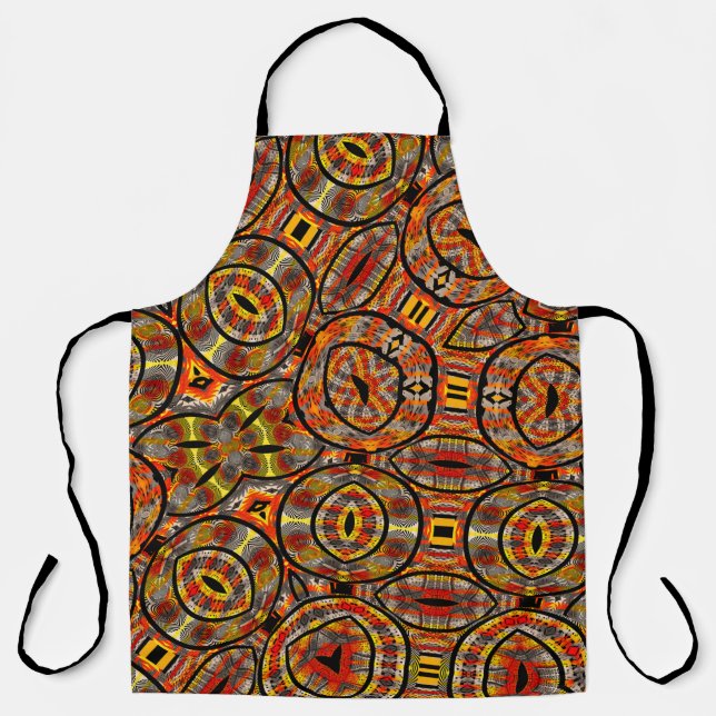 Colorful African fabric - Seamless pattern, illust Apron (Front)