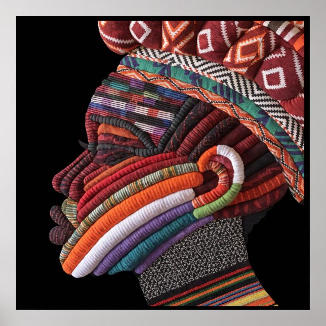 Colorful African Woman Poster (Devant)