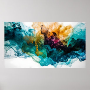 Colorful alcohol ink design poster