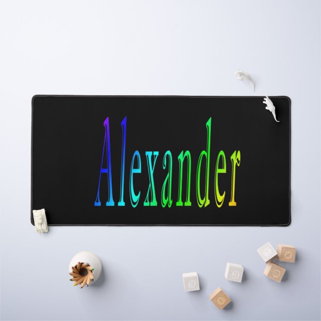 Colorful Alexander Name, Desk Mat (Kids Table)