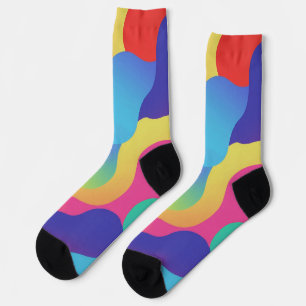 Colorful Amorphous Shapes Socks