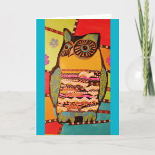 Colorful and Cute Owl Greeting Card