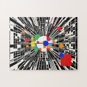 Colorful and Modern Abstraction Circuit Future Jigsaw Puzzle