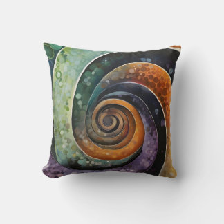 colorful and modern, design with spiral throw pillow