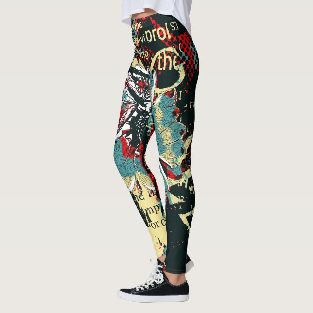 Colorful and Trendy Abstract Pattern Leggings (Left)