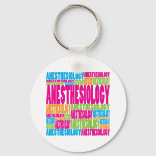 Colorful Anesthesiology Keychain