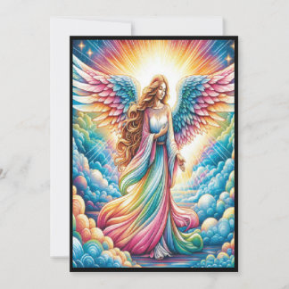 Colorful Angel Invitation