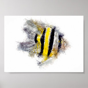 Colorful AngelFish Perfect Aquarium gift idea Poster