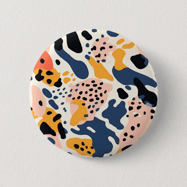 Colorful Animal Print 03 2 Inch Round Button (Front)
