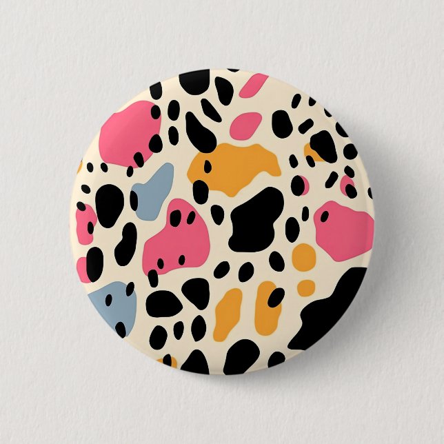 Colorful Animal Print 07 2 Inch Round Button (Front)