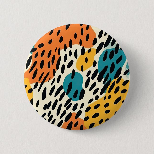 Colorful Animal Print 11 2 Inch Round Button (Front)
