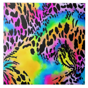 Colorful Animal Print Pattern Tile