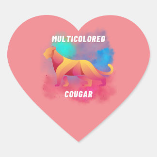 colorful animals Camiseta Heart Sticker