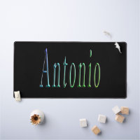 Colorful Antonio Name, Desk Mat