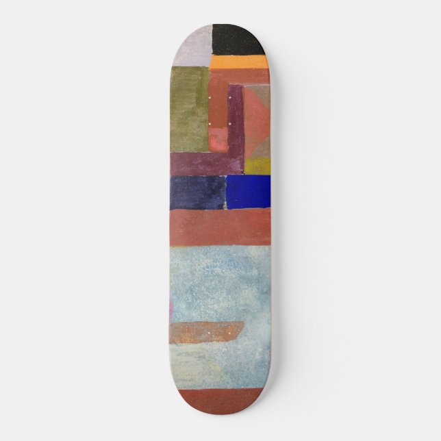 Colorful Architecture (1917) by Paul Klee Skateboard (Front)
