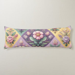 Colorful argyle pastel Easter/Spring Body Pillow