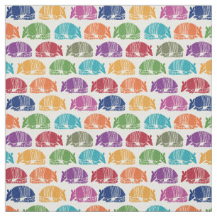 Colorful Armadillos Patterned Fabric