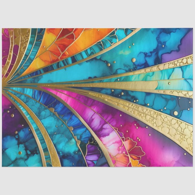 Colorful Art Deco Tissue Paper (Front)