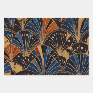 Colorful Art Deco Wrapping Paper Sheet