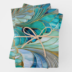 Colorful Art Deco Wrapping Paper Sheets