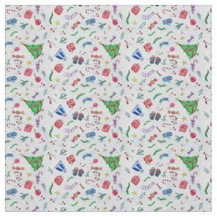 Colorful Assorted Confetti Streamers  Pattern   Fabric