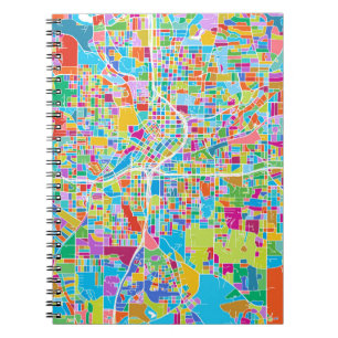 Colorful Atlanta Map Notebook