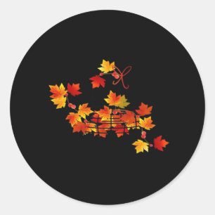 Colorful Autumn Leaves Basket It’s Fall Y’all Classic Round Sticker