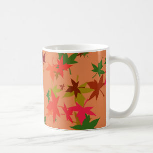 Colorful autumn leaves design coffee mug