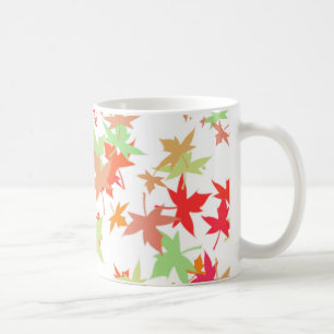 Colorful autumn leaves design coffee mug