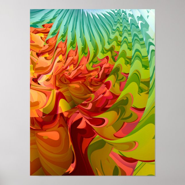 Colorful Autumn Tree Poster (Front)